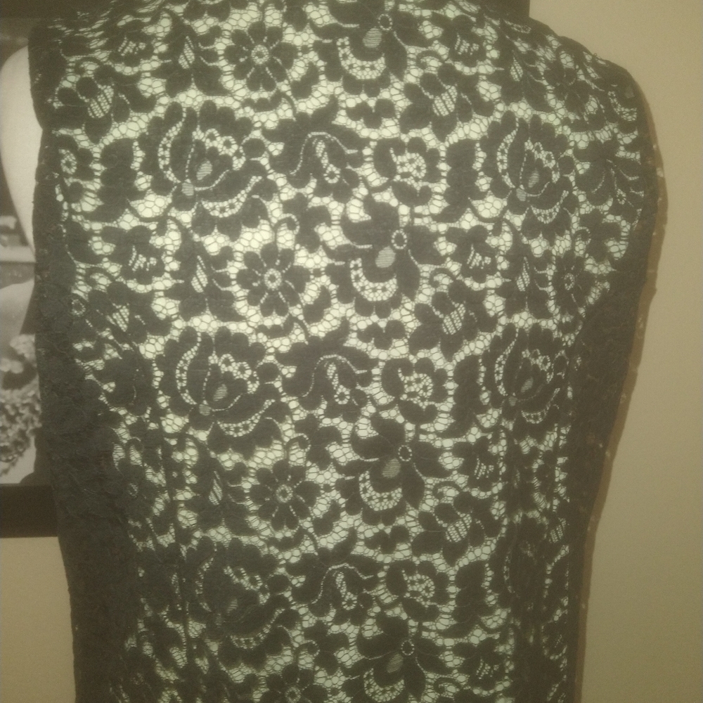 50s vintage Pinup girl Lace Keyhole top Large - Picture 7 of 8